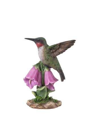 Pet Pals Hummingbird on Foxglove Statue