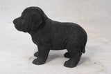 Pet Pals standing Black Labrador puppy statue with realistic details made from polyresin for indoor and outdoor home and garden décor.