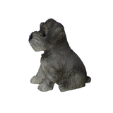 Pet Pals sitting Schnauzer puppy garden statue made from polyresin for indoor and outdoor home and garden décor.