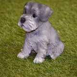 Pet Pals sitting Schnauzer puppy garden statue made from polyresin for indoor and outdoor home and garden décor.