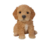 Pet Pals brown sitting Cockapoo puppy statue made from polyresin for indoor and outdoor home and garden décor.