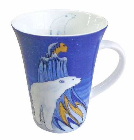 Maxine Noel “Mother Winter” porcelain mug featuring Indigenous winter artwork