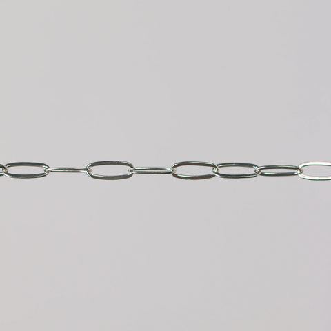 Chloe Sterling Silver Flat Oval Cable Chain | Permanent Jewellery