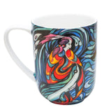 Don Chase Spirit Fish porcelain mug featuring Indigenous artwork