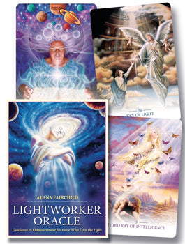 Lightworker Oracle Cards box set with 44-card spiritual oracle deck and guidebook