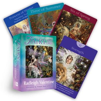 Fairy Tarot Cards deck with 78 cards and guidebook featuring fairy artwork and spiritual tarot guidance