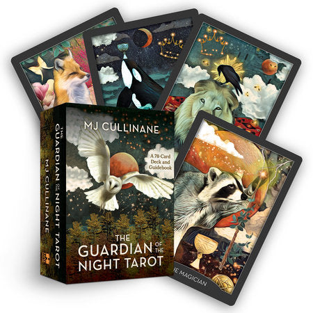 The Guardian of the Night Tarot deck with animal-themed tarot artwork