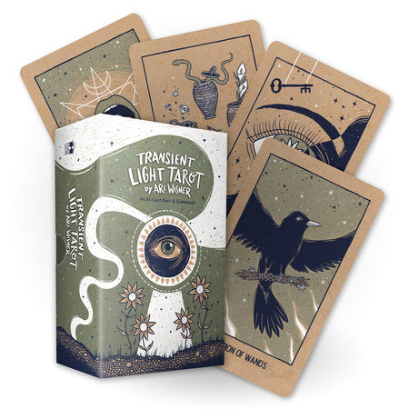 Transient Light Tarot 81-card inclusive tarot deck and guidebook by Ari Wisner with gender-neutral artwork and modern spiritual design at Tricia’s Gems