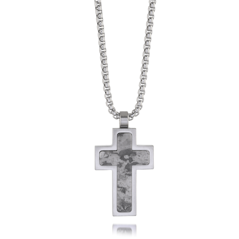 Marble 2025 cross necklace
