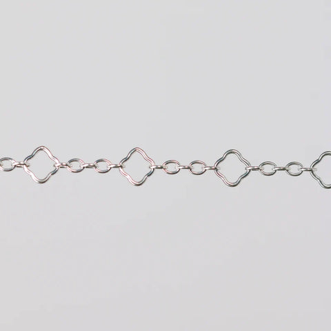 Alissa Sterling Silver Clover Oval Link Chain | Permanent Jewellery