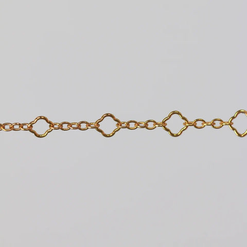 Alissa 14/20 Yellow Gold Filled Clover Oval Link Chain | Permanent Jewellery