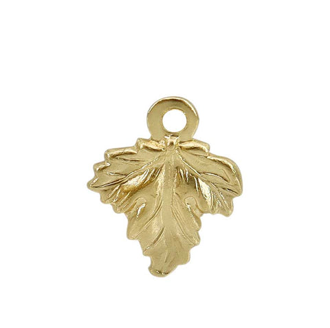 Gold Leaf Charm 14k Gold Filled - Tricia's Gems