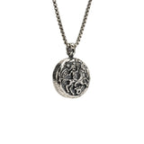 Silver and Bronze Warrior Goddess Ancient Celtic Coin Pendant