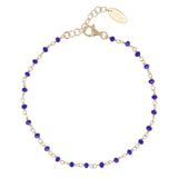 Gold Bracelet with Blue Crystals | Amen - Tricia's Gems