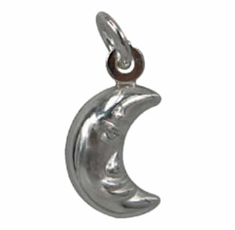Crescent Moon Charm Sterling Silver | Permanent Jewelry - Tricia's Gems