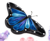 Fair Trade Quilled Blue Butterfly Birthday Greeting Card handcrafted by skilled artisans