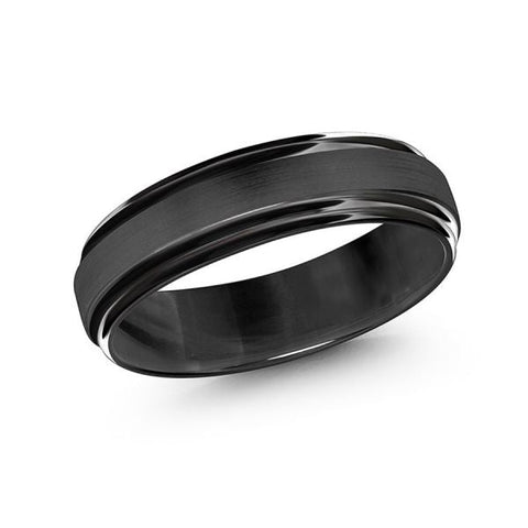 Malo CB-058B 6mm black cobalt wedding band