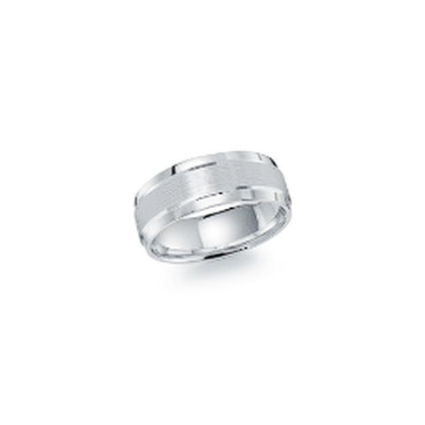 Malo CB-418-8W 8mm white cobalt wedding band