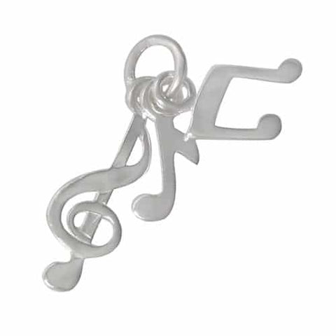 Music Note Charm Sterling Silver | Permanent Jewelry - Tricia's Gems