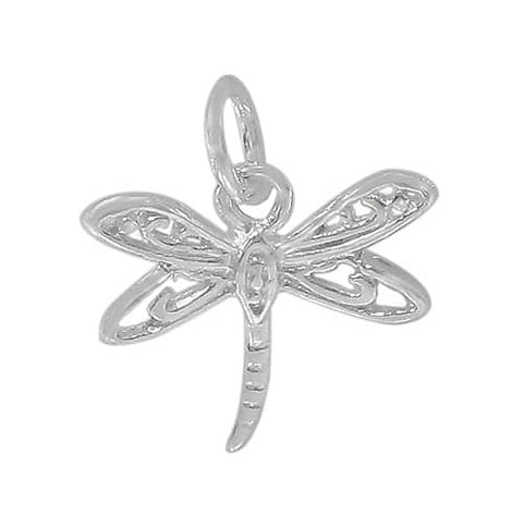 Filigree Dragonfly Charm Sterling Silver | Permanent Jewelry - Tricia's Gems