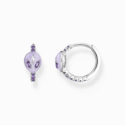 Single Hoop Earrings With Alien Head Silver | Thomas Sabo - Tricia's Gems