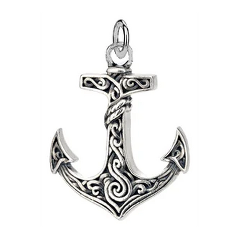 Oxidized Silver Anchor Charm | Keith Jack