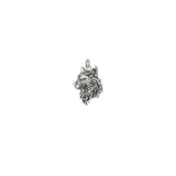 Oxidized Silver Wolf Charm | Keith Jack