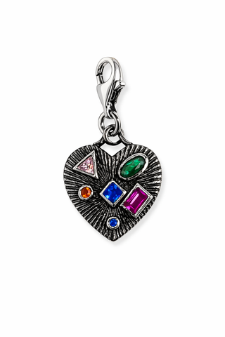 Thomas Sabo Charm Pendant Heart with Colourful Stones | Retired