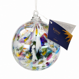 Phoenix Orb by Kitras Art Glass hand-blown iridescent glass ornament with colourful art glass accents.