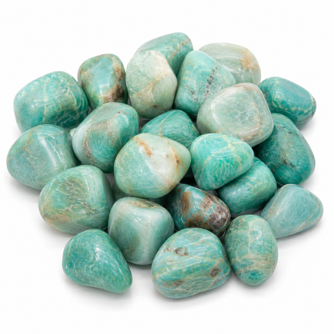 Amazonite-Tumbled product photo on white background
