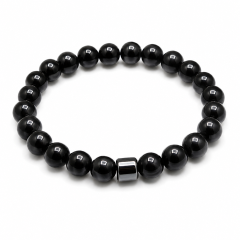 AAA Russian Shungite Bracelet – 10mm Beads & Hematite