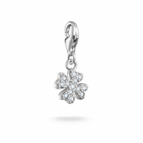 Thomas Sabo cloverleaf charm pendant in sterling silver with cubic zirconia