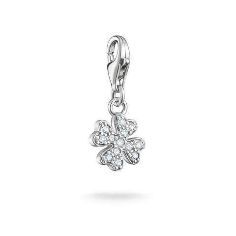 Thomas Sabo cloverleaf charm pendant in sterling silver with cubic zirconia