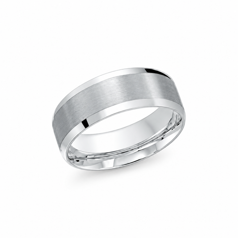 Malo CB-1105-8W White Cobalt Wedding Band - 8mm