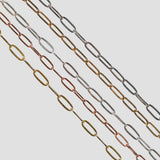 Chloe Sterling Silver Flat Oval Cable Chain | Permanent Jewellery