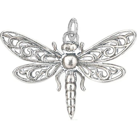 Oxidized Silver or 18K Gold Vermail Dragonfly Charm | Keith Jack