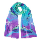 Michelle Stoney Healing Feather Eco Scarf featuring Gitxsan artwork