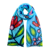 Happiness Eco Scarf by Mi'kmaw artist Kim McDonough, alternate view