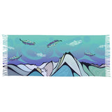 Michelle Stoney Healing Feather Eco-Shawl featuring Gitxsan Indigenous artwork