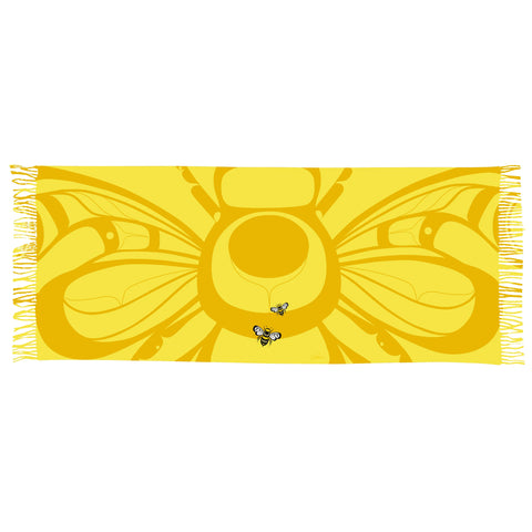 Adam Lewis Gilakas'la Thank You Eco-Shawl featuring Kwakwaka’wakw Indigenous artwork