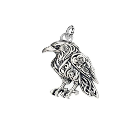 Silver Raven Charm Pendant for Keith Jack Charm Bracelets
