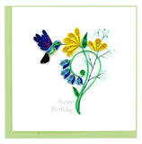 Quilling Card Birthday Hummingbird keepsake greeting card symbolizing joy and playfulness