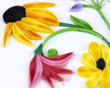 Fair Trade Quilled Wildflowers Birthday Blooms Greeting Card handcrafted by skilled artisans