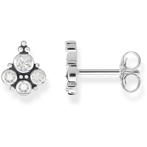 Earrings 4 stone Silver Stud Earrings | Thomas Sabo - Tricia's Gems