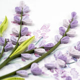 Handcrafted Quilled Lavender Greeting Card with intricate floral paper art design