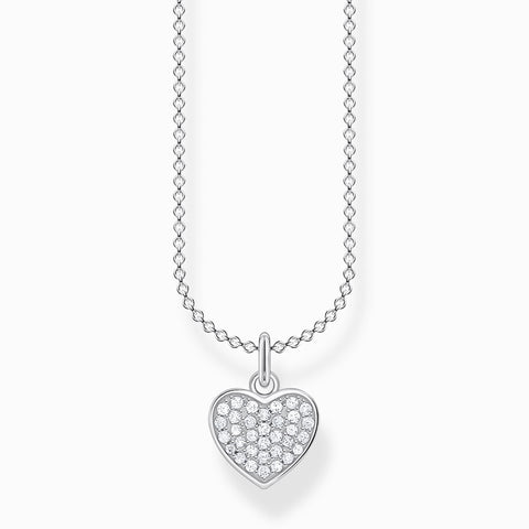 Heart Necklace Pave Silver | Thomas Sabo - Tricia's Gems