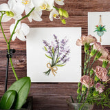 Quilled Lavender Bunch Greeting Card featuring delicate purple lavender blooms and green stems