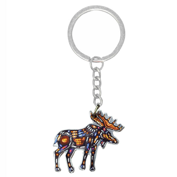 Mohawk Key Chain John Rombough Moose Metallic Key Chain | Tricia's Gems