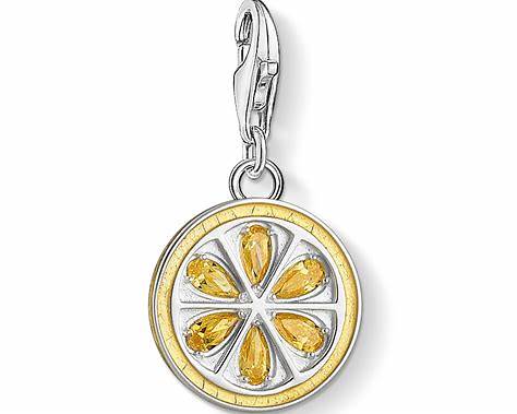 Thomas Sabo Lemon Charm Pendant Silver with Yellow Enamel | Retired