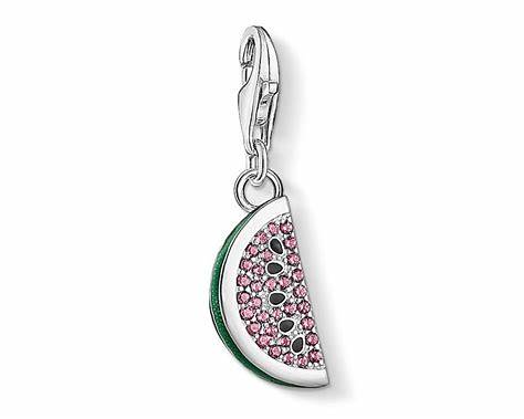 Thomas Sabo Watermelon Charm Pendant Silver with Coloured Enamel | Retired